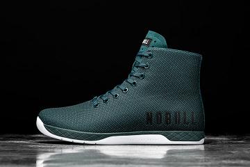 Deep / Turquoise Nobull High-Top Deep Teal Men's Trainers | CA G1439S